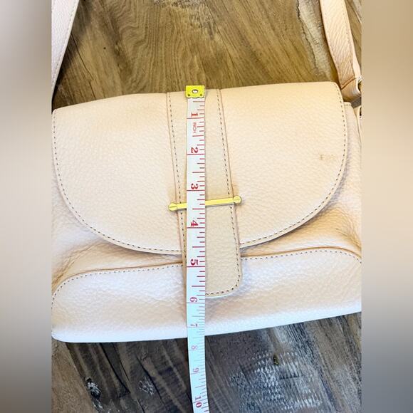 Talbots pink leather crossbody bag neutral spring summer balletcore - Picture 8 of 9